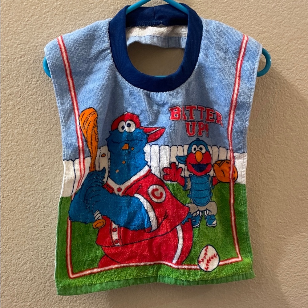 Sesame Street Themed Bib with Elmo and Cookie Monster